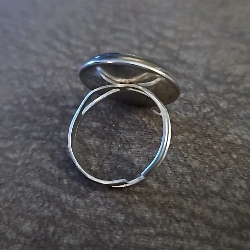 3/$30 Abalone Shell Cabochon Adjustable Ring